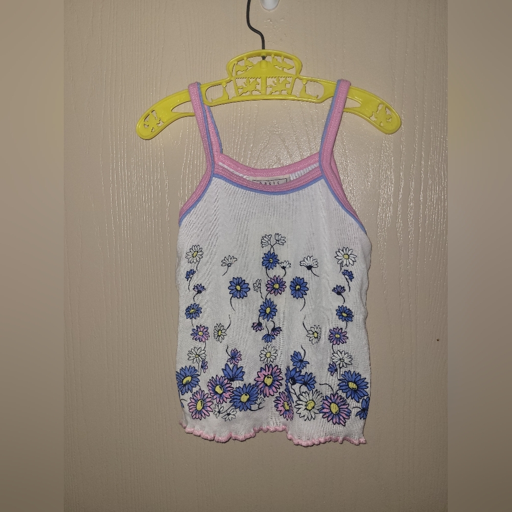 Basic Editions 2 Piece Vintage 90s Co Ord Floral Tank Top And Shorts Size 6